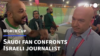 Saudi fan confronts Israeli reporter at World Cup in Qatar | AFP