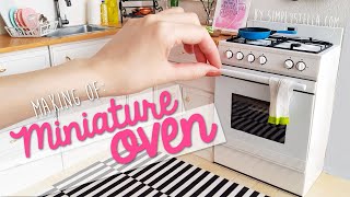 (UPDATE IN DESCRIPTION) DIY miniature OVEN for DOLLHOUSES and BARBIE dolls - with a WORKING  DOOR!