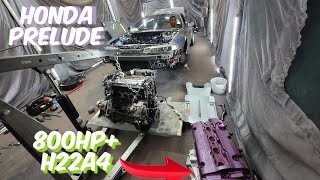 My Honda Prelude gets a 800hp h22 swap