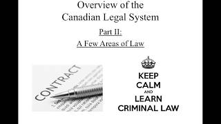 Overview of the Canadian Legal System   Pt 2