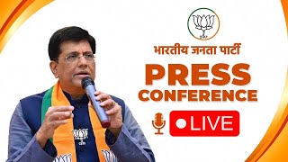 Senior BJP leader Shri Piyush Goyal addresses a press conference at BJP headquarters in New Delhi.