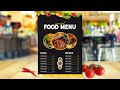 Restaurant Menu Card design | Adobe Illustrator |tutorial