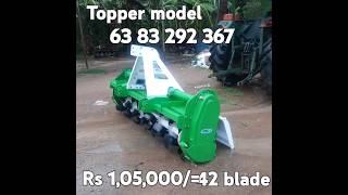 SarvaShakthi Topper model rotavator hi CLERANCE Heavy 42 blade Multi-Speed gear type