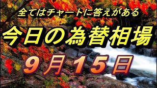 【FX】ドル、円、ユーロ、ポンド、豪ドルの為替相場の予想と前日の動きをチャートから解説。9月15日