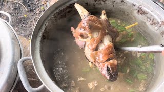 ស៊ុតក្បាល ពពែឆ្ងាញ់ណាស់ 😋 vlog Yummy