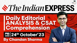 Indian Express Editorial Analysis by Chandan Sharma | 24th October 2023 | UPSC Current Affairs 2023