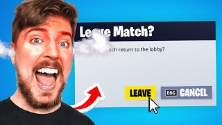 I made MrBeast Rage Quit Fortnite...