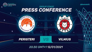 Peristeri v Rytas Vilnius - Press Conference | Basketball Champions League 2020/21