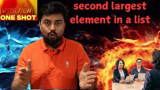 Learn - Find the second largest element in a list #python #programming