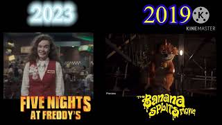 Five Nights At Freddy’s movie trailer vs The Banana Splits movie trailer (comparison)