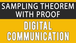 Sampling Theorem with proof | Digital Communication IPU University complete DC B.Tech Unit 1 #04
