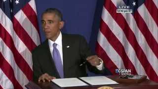 President Obama: “My credit card was rejected.” (C-SPAN)