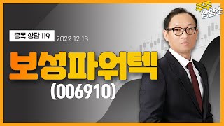 보성파워텍(006910)_홍프로 전문가_종목 상담 (20221213)