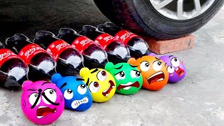 EXPERIMENT: Car vs Coca cola, Balloon - Crushing Crunchy \u0026 Soft Things by Car! | Woa Doodland