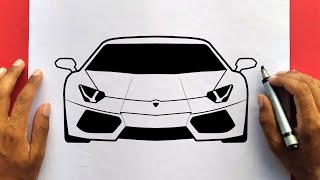 How to draw a Lamborghini Aventador