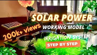 Solar Power Irrigation System _ working model #science , sustainable energy