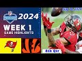 TB Buccaneers vs. C Bengals [4th -QTR] WEEK 1 FULL GAME(08/10/24) | NFL PreSeason 2024