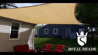 Royal Shade Heavy-Duty Square Sun Shade Sail Canopy, Industrial Grade