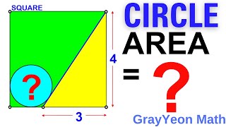 Find the area of the circle #mathpuzzles #geometryskills #importantgeometryskillsexplained