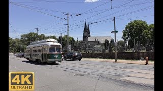 ⁴ᴷ SEPTA Trolleys: Routes 10 \u0026 15 At W Girard Ave \u0026 Lancaster Ave