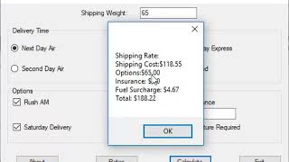 Shipping Calculator Code