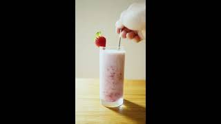 How to make strawberry milk｜#Shorts