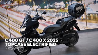 Handling and Key Features of Topcase for the BMW C 400 GT and BMW C 400 X — BMW Motorrad How-To