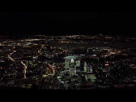 Cockpit View Landing London City Airport At Night Cockpit View Landing London City Airport At Night