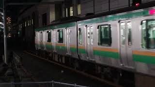 E231系1000番台横コツS-04編成+横コツK-18編成横浜駅高速入線=到着