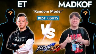 KOFXV  👽 ET (3 Random) Vs MADKOF (3 Random)  Best Fights KOF15