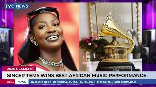 2025 Grammys: Singer Tems Wins Best African Music Performance