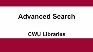 OneSearch: Using Advanced Search