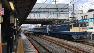 都営三田線6500系甲種輸送通過　大船駅にて　牽引EF65 2066号機