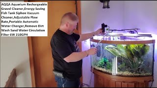 How To Change Your Aquarium Water, Clean Gravel with Aqqa Automatic Water Changer, Quick \u0026 Easy