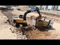 hyundai excavator r140lc 9v performing land development