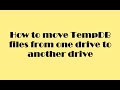 How to move TempDB files in SQL Server
