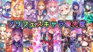 プリンセスフェスのキャラクター優先度【プリコネR】