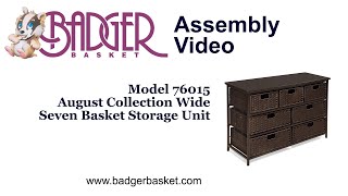 Assembly of 76015 Badger Basket August Collection Wide 7 Storage Basket Unit