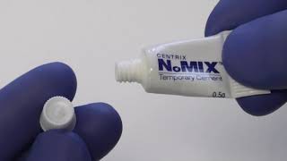 How to use NoMix Tube  temporary cement for patient use at home and in the dental office