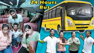 Living Inside A Bus For 24 Hours | Challenge Video India | Hungry Birds