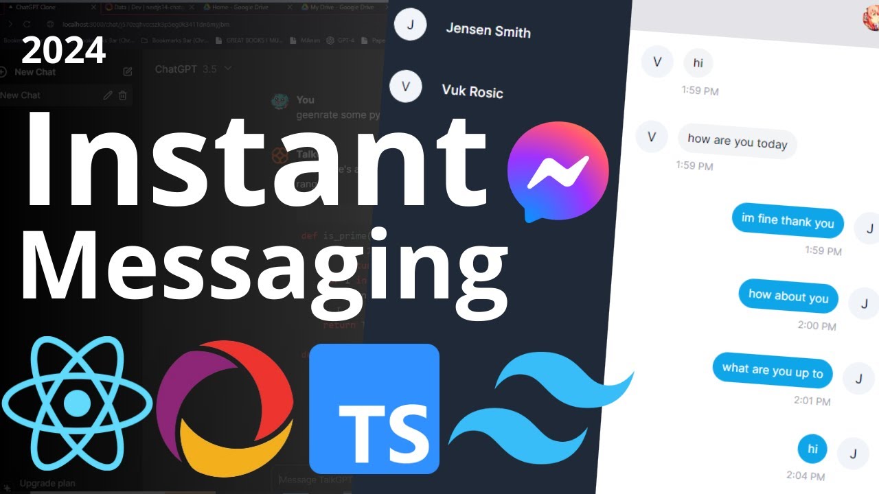 Fullstack Instant Messaging App - NextJS, React, Convex, Typescript ...