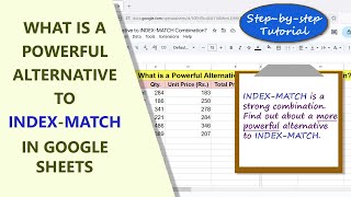 Google Sheets | INDEX-MATCH | Function | Drawback | Alternative | Example | Spreadsheet | Tutorial