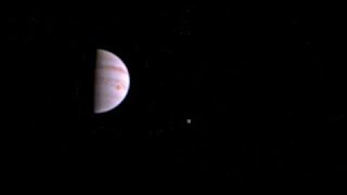 NASA's Juno Sends First View of Jupiter and Its Moons
