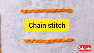 Hand Embroidery chain stitch - 5 /// హ్యాండ్ ఎంబ్రోడిరీ చైన్ స్టిచ్ - 5 ///