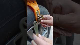 install rubber snow chains