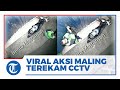 Viral Aksi Maling Berpakaian Ojol Bobol Toko Komputer Terekam CCTV