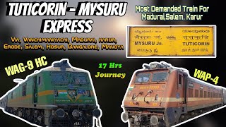 🚂🚂 TUTICORIN - MYSURU EXPRESS Travel Vlog !!! 17 Hrs Journey 😔😔 Demanded Train !! Explore With Maddy