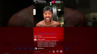 Prettyboyfredo and Ashley sortega arguing on Instagram live 😱