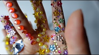 ASMR 비즈스티커 만지고 마이크 긁기 l Beads Sticker scratching Mic touching