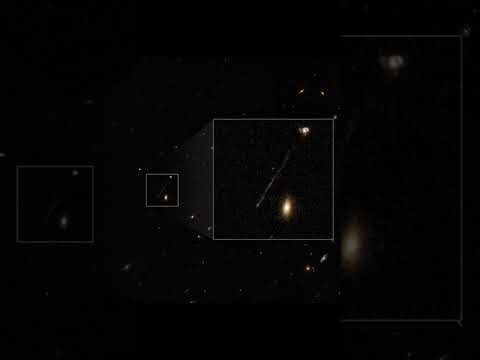 Hubble Sees Possible Runaway Black Hole Creating A Trail Of Stars - YouTube